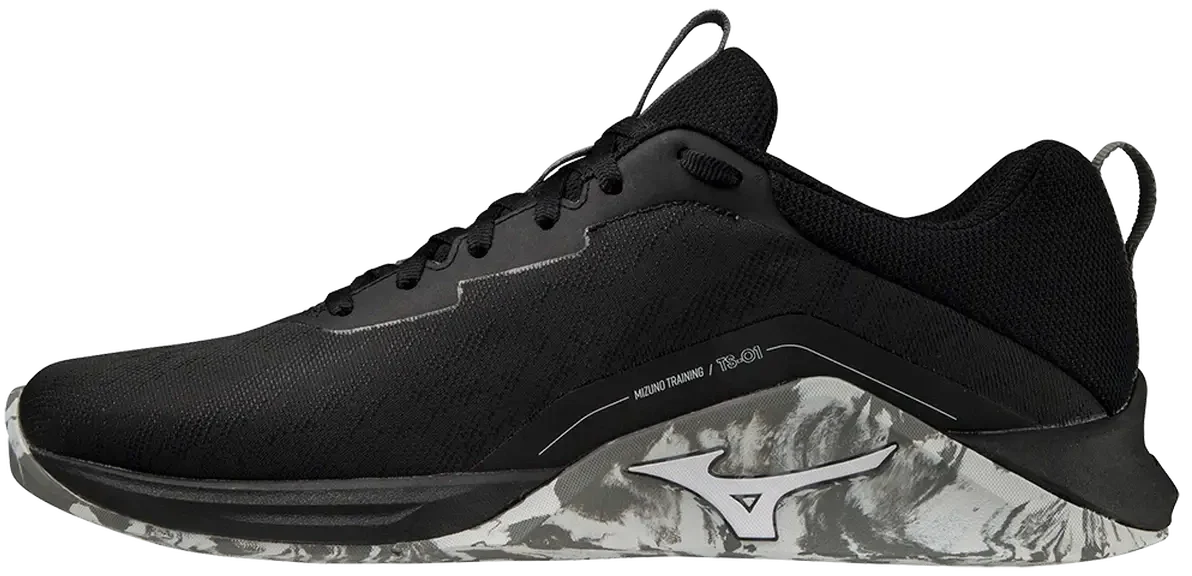 Mizuno 520021 Men’s Ts-01 Training Shoe Fitness - Black-white - 7