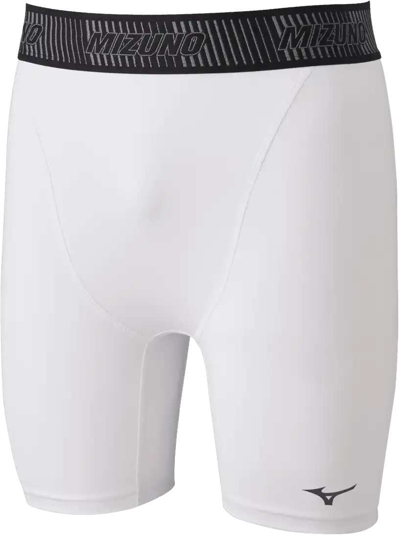 Mizuno 530122 Men’s Frequency 8’’ Compression Short - White