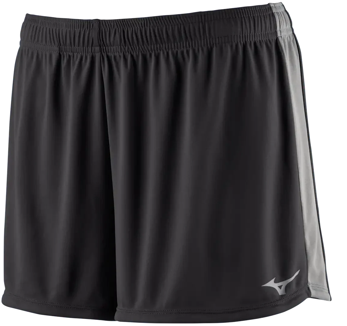 Mizuno 530199 Womens Icon 3.5’’ Short - Black-charcoal