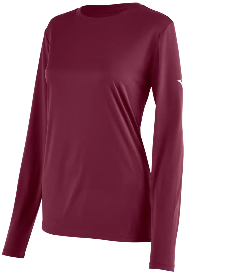 Mizuno 530207 Women’s Nxt Long Sleeve Tee - Cardinal - Ladies Xs