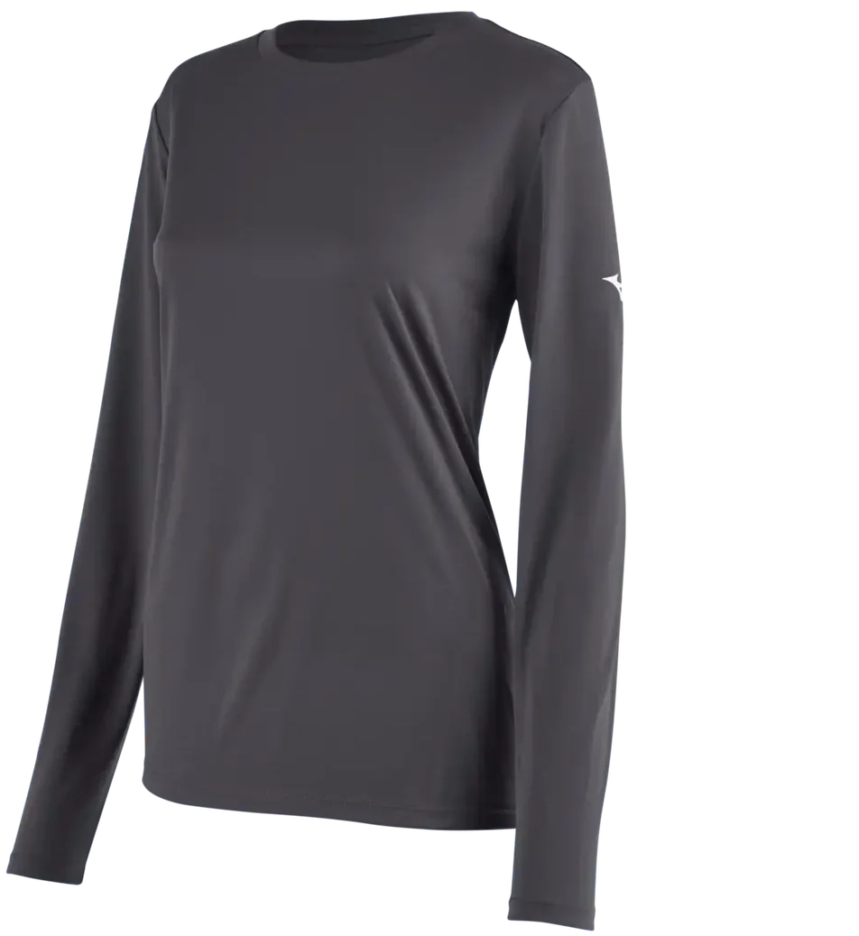 Mizuno 530207 Women’s Nxt Long Sleeve Tee - Charcoal - Ladies Xs