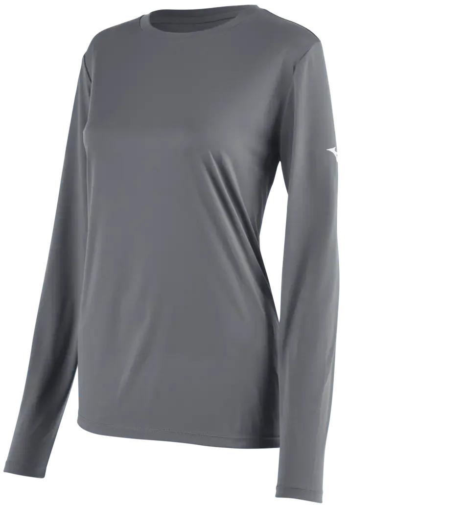 Mizuno 530207 Women’s Nxt Long Sleeve Tee - Grey - Ladies Xs