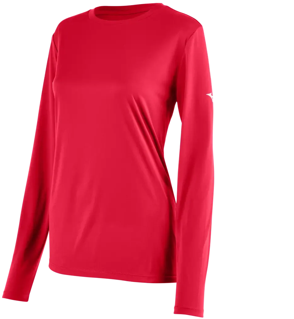 Mizuno 530207 Women’s Nxt Long Sleeve Tee - Red - Ladies Xs