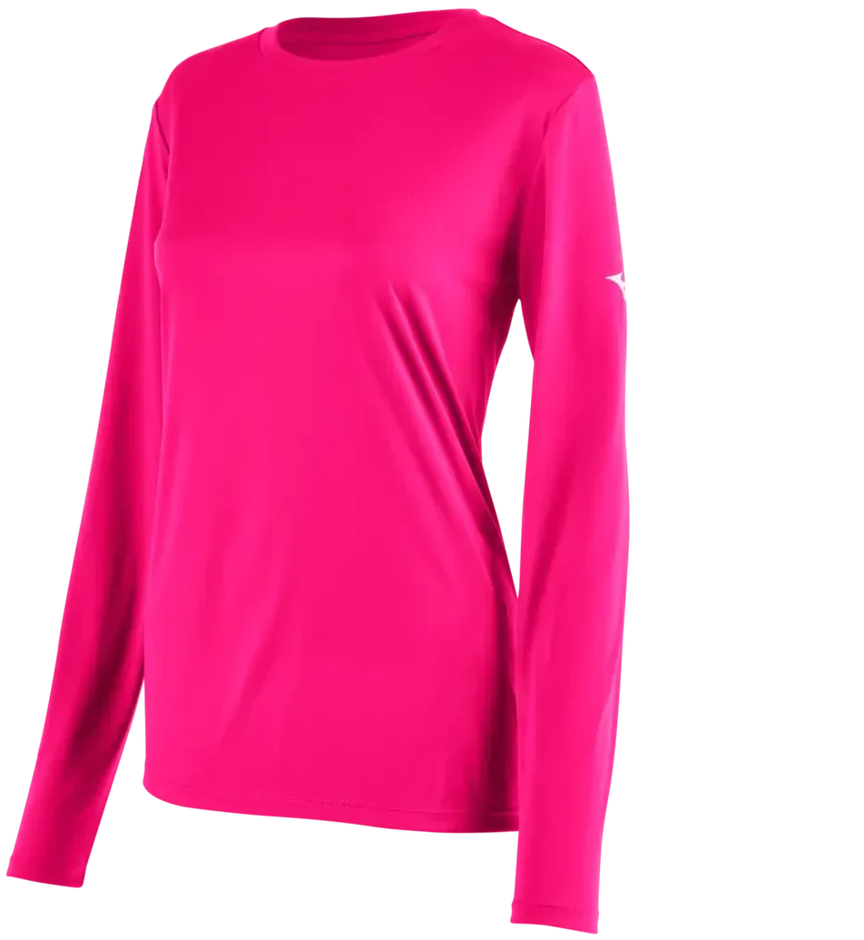 Mizuno 530207 Women’s Nxt Long Sleeve Tee - Shocking Pink