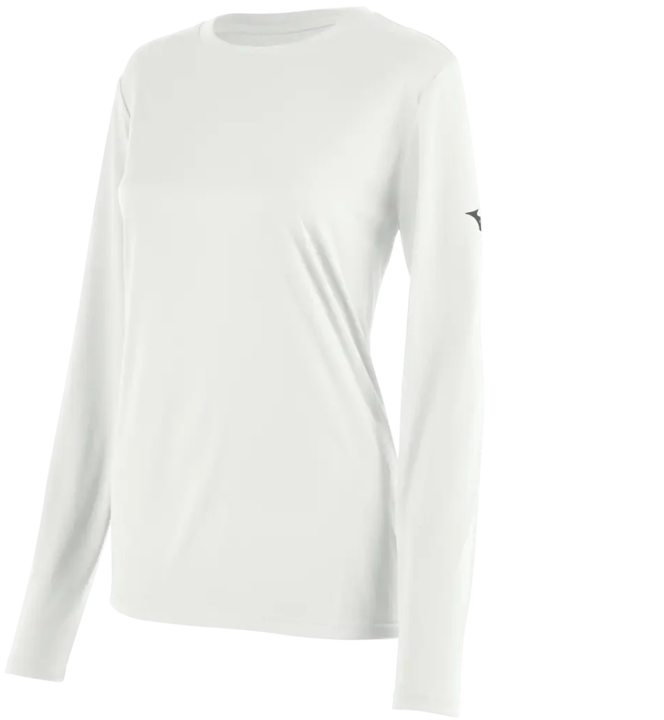 Mizuno 530207 Women’s Nxt Long Sleeve Tee - White - Ladies Xs