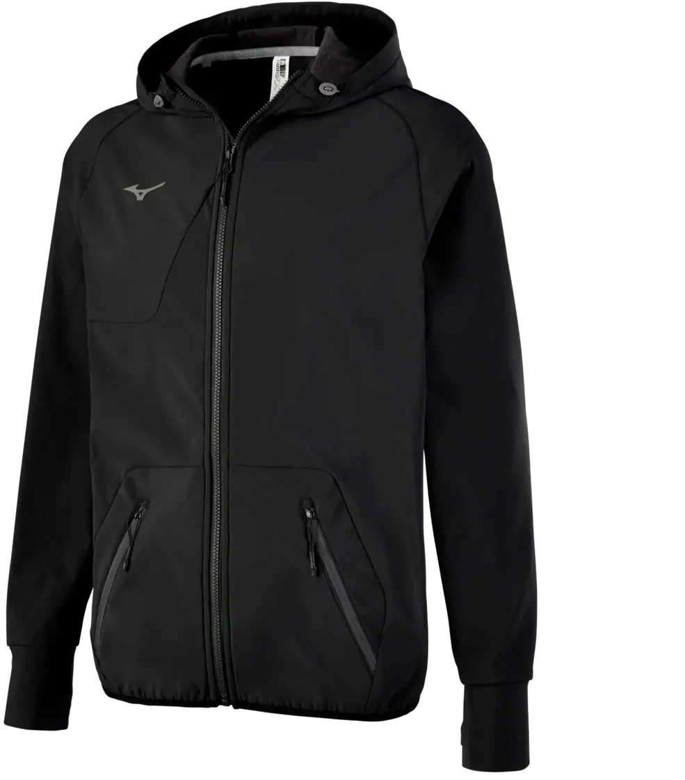 Mizuno 530230 Power Warm-up Full-zip Hoodie - Black - Adult Xs