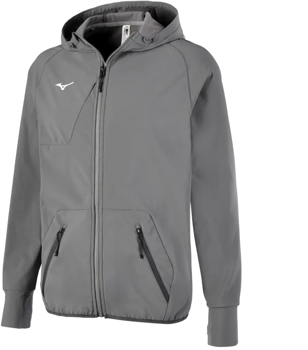 Mizuno 530230 Power Warm-up Full-zip Hoodie - Quiet Shade - Adult Xs