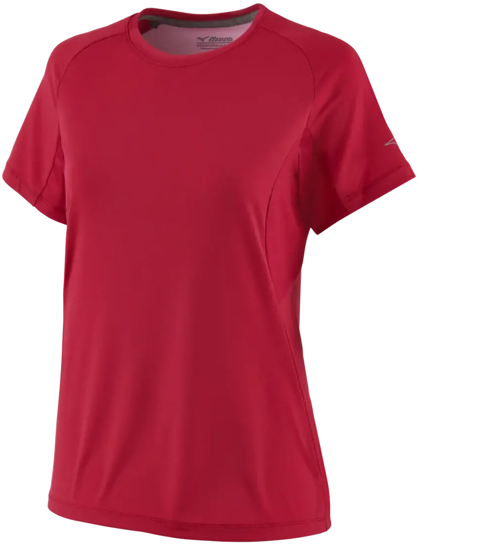 Mizuno 530241 Women’s Performance Short-sleeve - Red - Ladies Xs
