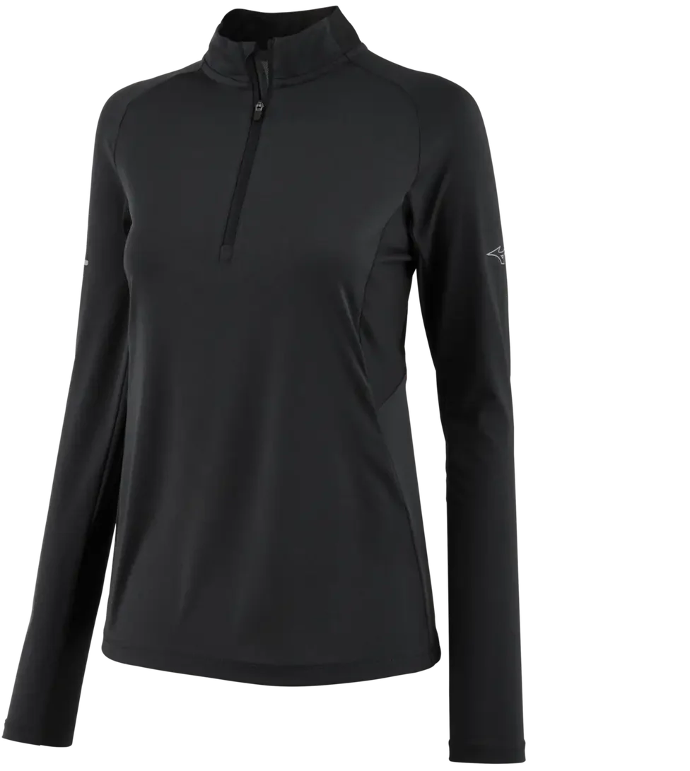 Mizuno 530242 Women’s Performance 1/4 Zip - Black - Ladies Xs