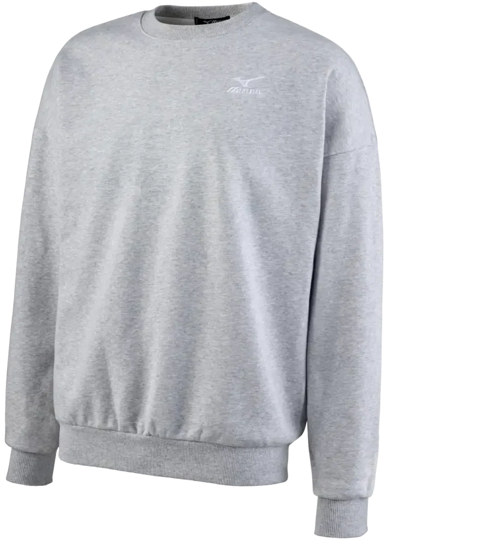 Mizuno 530274 Varsity Crew Sweatshirt - Heathered Grey