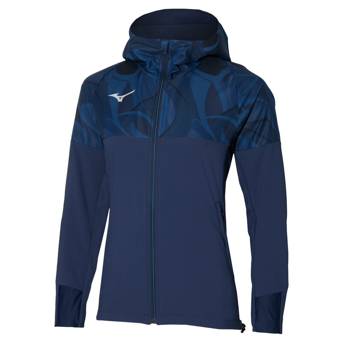 Mizuno 530304 Women’s Paris Athlete Hooded Jacket - Pageant Blue - Ladies Xs