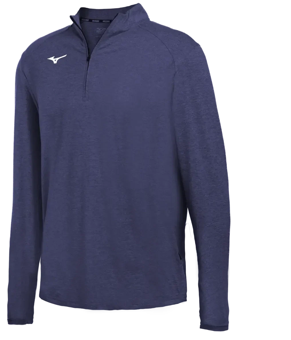 Mizuno 530326 Upf Trn 1/4 Zip - Heathered Navy