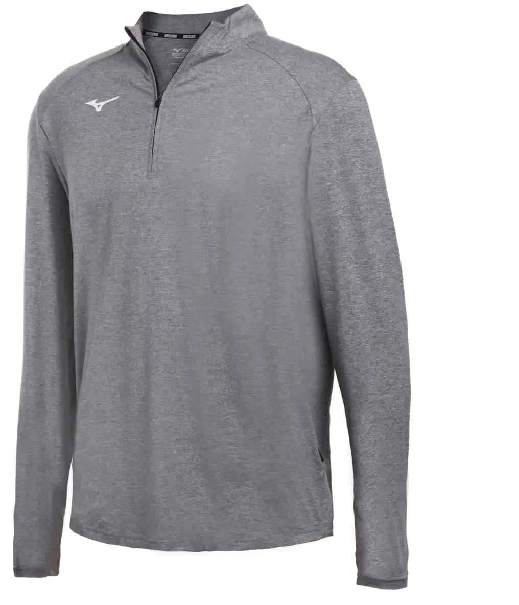 Mizuno 530326 Upf Trn 1/4 Zip - Heathered Shade - Adult Xs