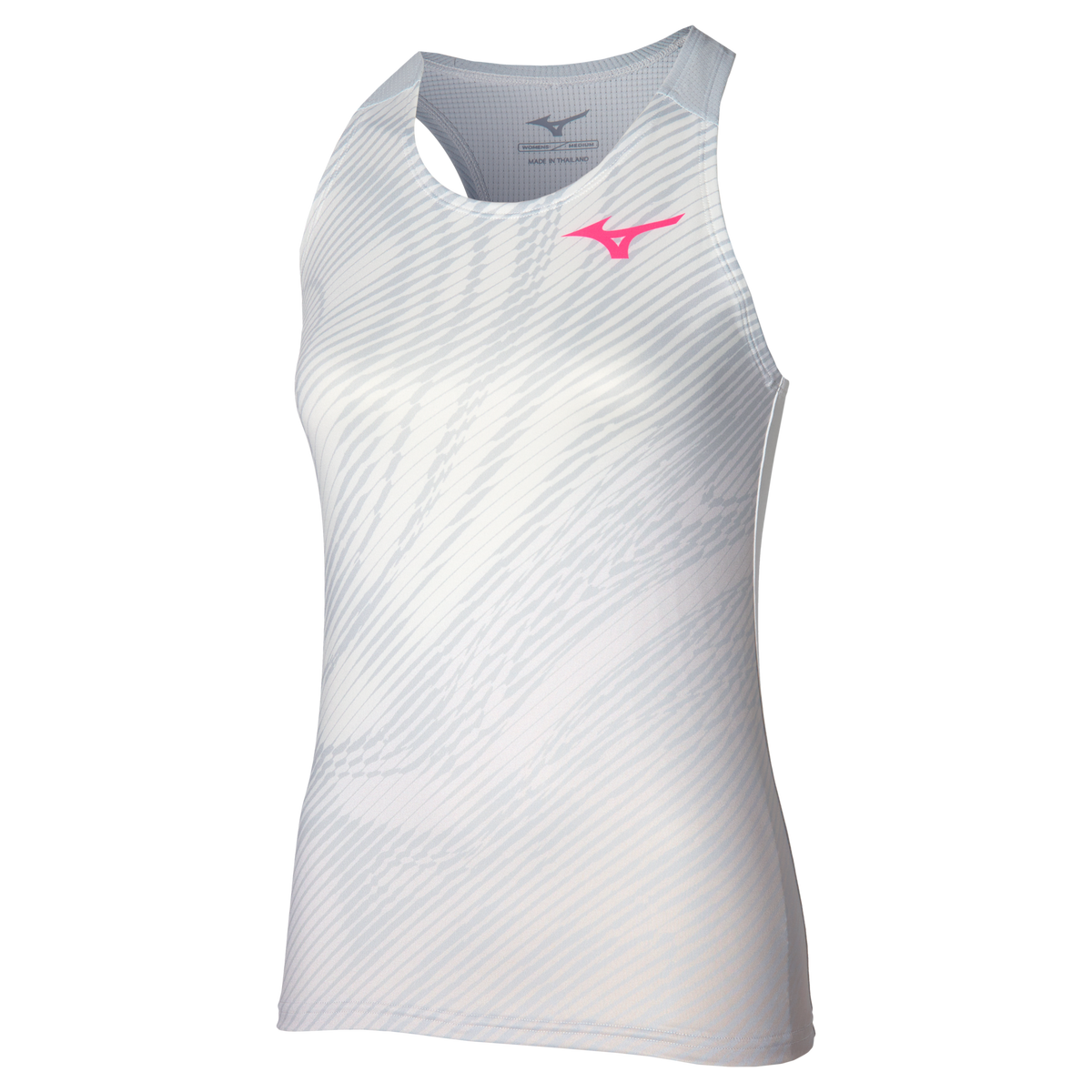 Mizuno 550069 Women’s Printed Tennis Tank - White - Ladies Xl