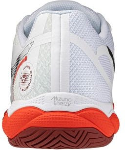 Mizuno 550075 Wave Enforce Court Ac Men’s Racquet Sports Shoe - White-fiery Red