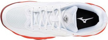 Mizuno 550075 Wave Enforce Court Ac Men’s Racquet Sports Shoe - White-fiery Red