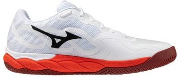 Mizuno 550075 Wave Enforce Court Ac Men’s Racquet Sports Shoe - White-fiery Red