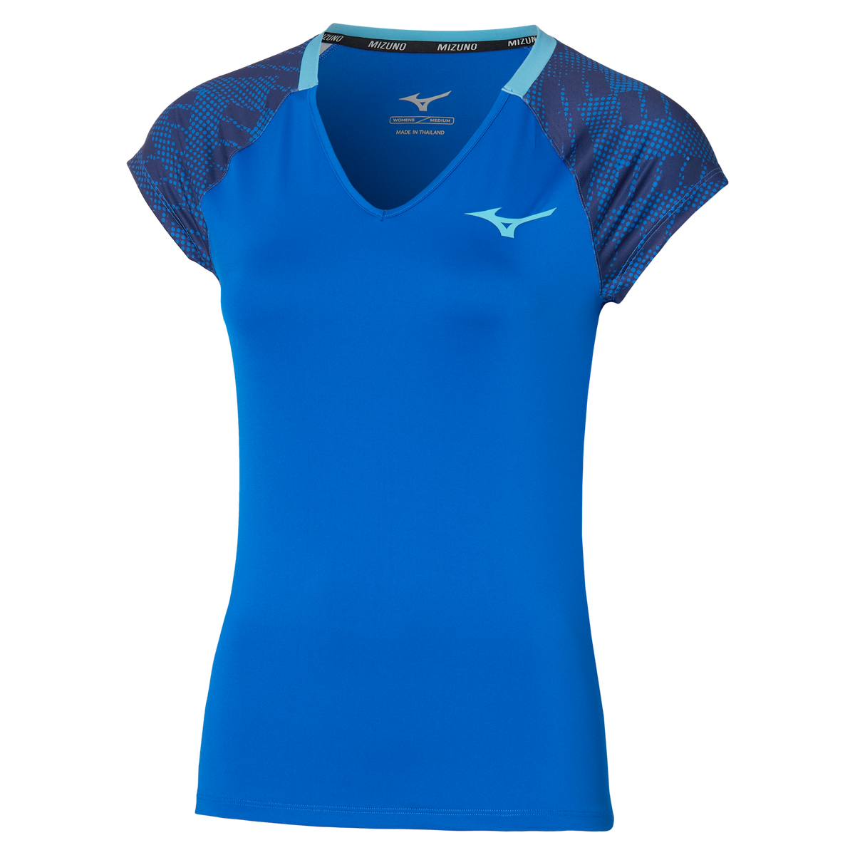 Mizuno 550086 Racquet Sports Women’s Printed Tee - Mugen Blue - Ladies Xl