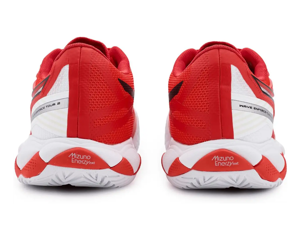 Mizuno 550094 Wave Enforce Tour 2 Ac Men’s Racquet Sports Shoe - Fiery Red-white