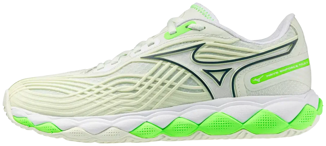 Mizuno 550095 Wave Enforce Tour 2 Ac Women’s Racquet Sports Shoe - Phntm Grn-glwg Apple - 6