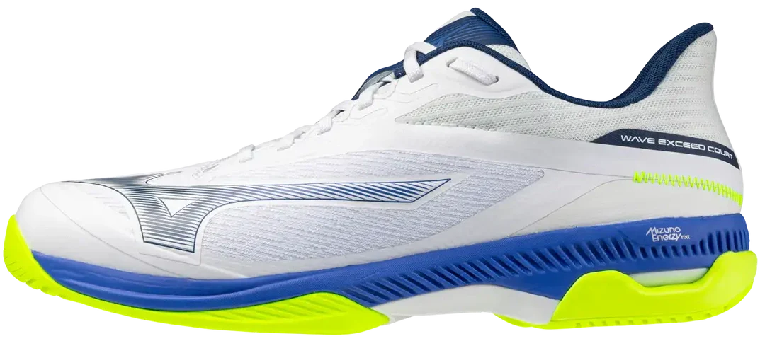 Mizuno 550112 Wave Exceed Court Ac Men’s Racquet Sports Shoes - White-dazzling Blue - 7