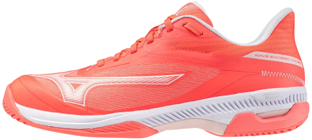 Mizuno 550113 Wave Exceed Court Ac Women’s Racquet Sports Shoes - Striking Coral-white - 6