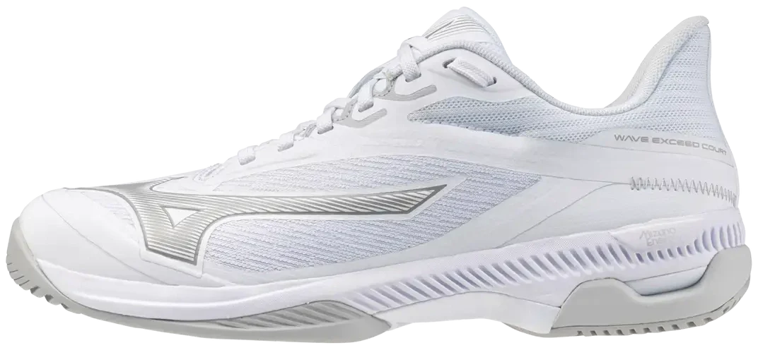 Mizuno 550113 Wave Exceed Court Ac Women’s Racquet Sports Shoes - White-ultimate Grey - 6
