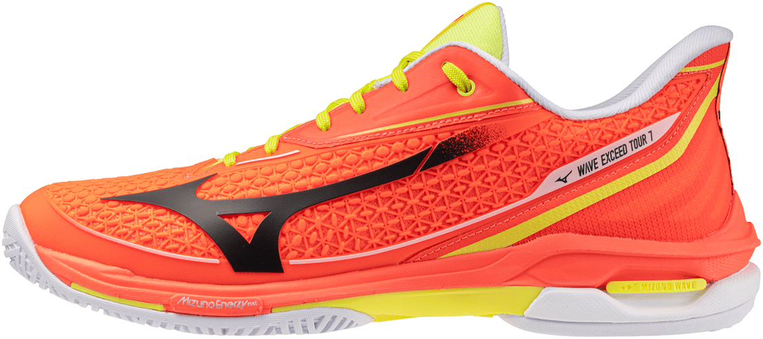 Mizuno 550118 Wave Exceed Tour 7 Ac Men Tennis Shoes - Lava Orange Black Oyster