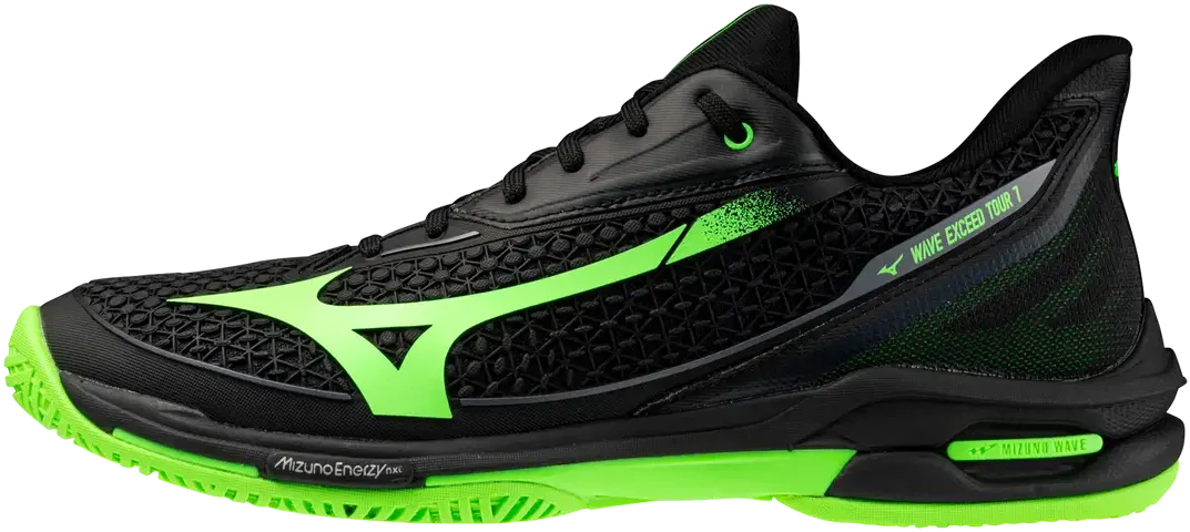 Mizuno 550118 Wave Exceed Tour 7 Ac Men’s Racquet Sports Shoe - Black-glowing Apple
