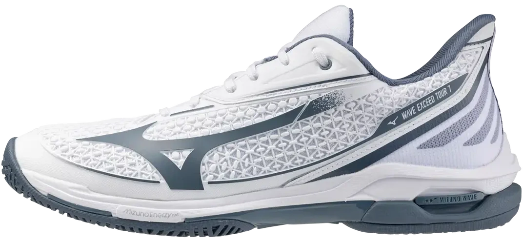 Mizuno 550118 Wave Exceed Tour 7 Ac Men’s Racquet Sports Shoe - White-china Blue