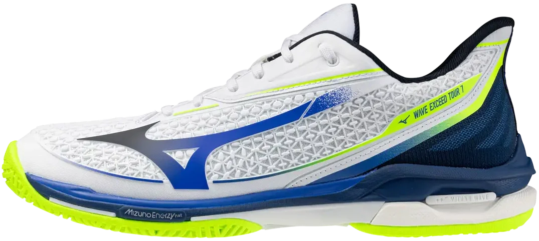 Mizuno 550118 Wave Exceed Tour 7 Ac Men’s Racquet Sports Shoe - White-dazzling Blue