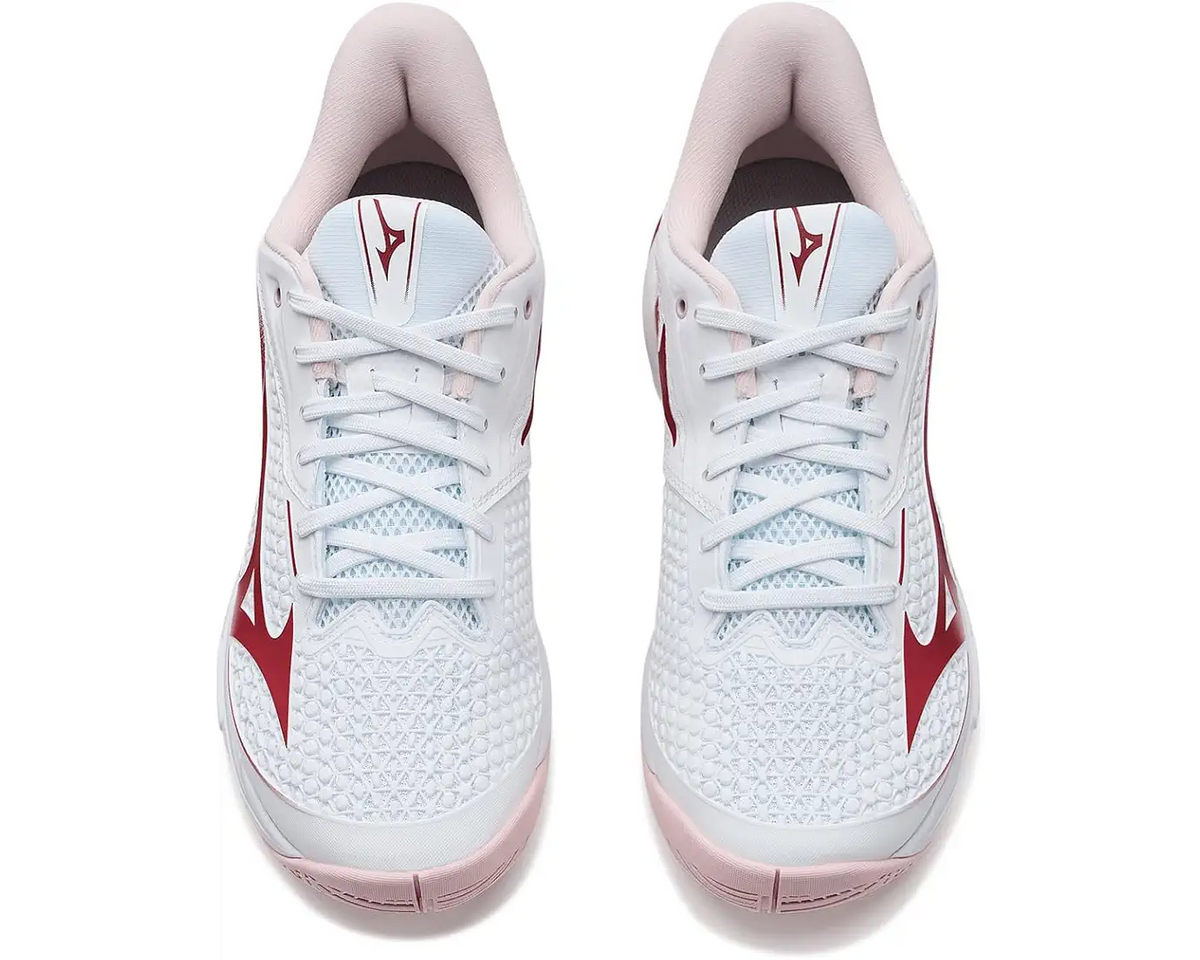 Mizuno 550119 Wave Exceed Tour 7 Ac Women Tennis Shoes - White Fiery Red