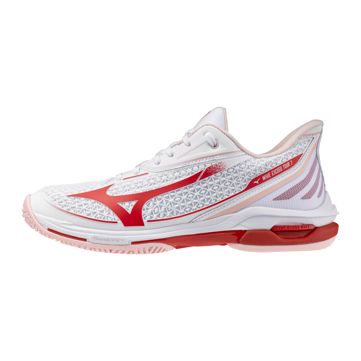 Mizuno 550119 Wave Exceed Tour 7 Ac Women Tennis Shoes - White Fiery Red