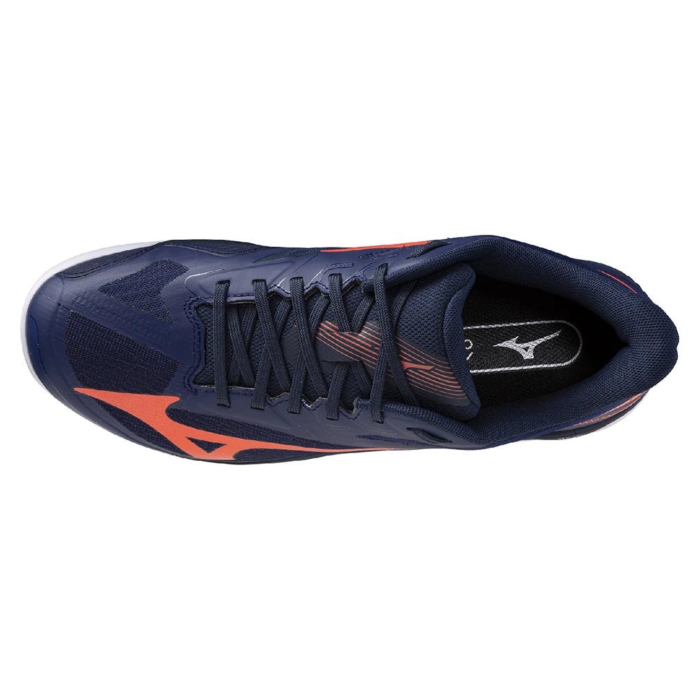 Mizuno 550127 Wave Exceed Court Ac Men Tennis Shoes - Beacon Blue Lava Orange