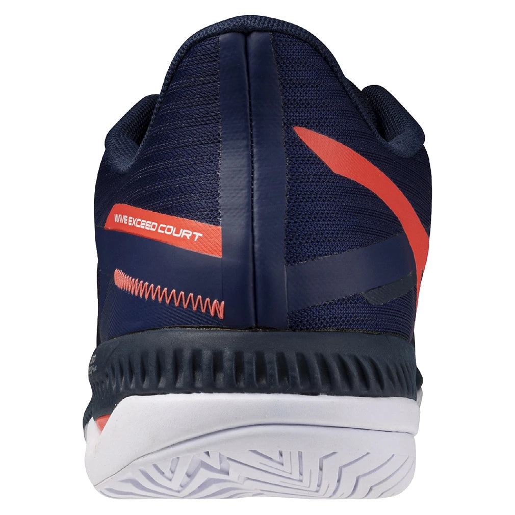 Mizuno 550127 Wave Exceed Court Ac Men Tennis Shoes - Beacon Blue Lava Orange