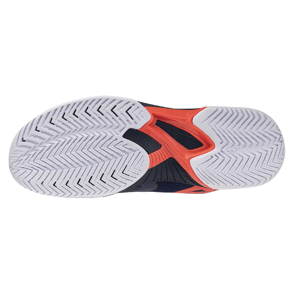 Mizuno 550127 Wave Exceed Court Ac Men Tennis Shoes - Beacon Blue Lava Orange