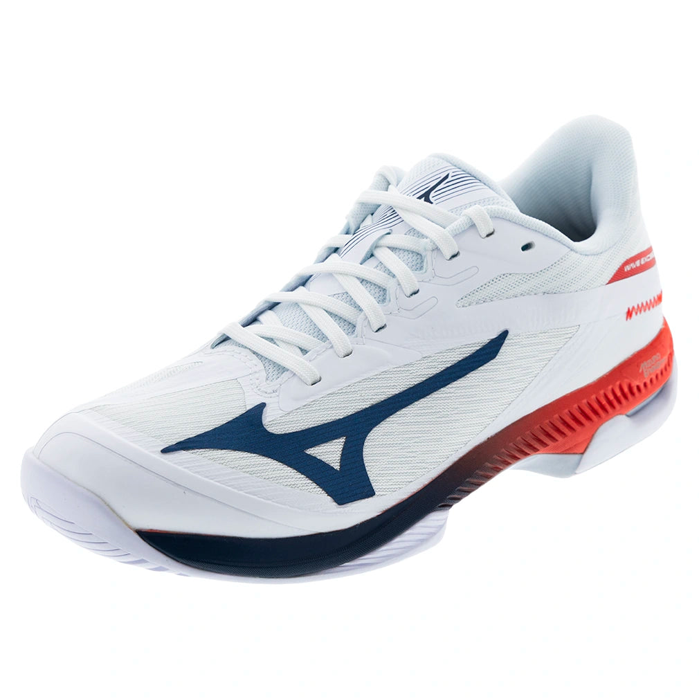 Mizuno 550127 Wave Exceed Court Ac Men Tennis Shoes - White Insignia Blue