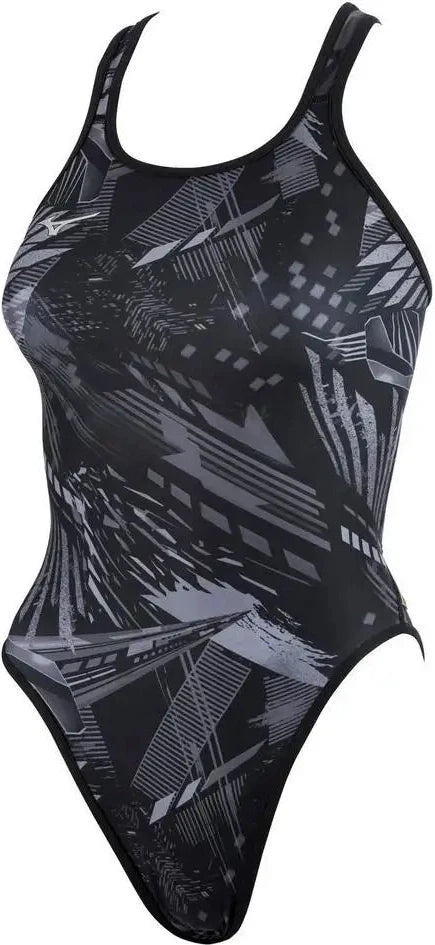 Mizuno 570053 Exer Women’s Double Cross Back Swimsuit - Grey - 18