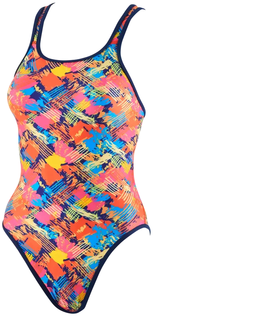 Mizuno 570053 Exer Women’s Double Cross Back Swimsuit - Orange - 18