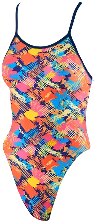 Mizuno 570055 Exer Women’s Thin Strap Swimsuit - Orange - 18