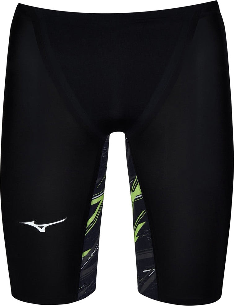Mizuno 570069 Men’s Gx-sonic Neo All Generation (ag) Technical Swimsuit - Pure Black-green