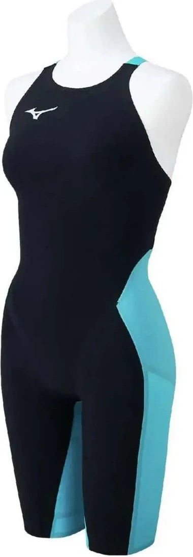 Mizuno 570077 Women’s Gx-sonic Vi Compression Release (cr) Technical Swimsuit - Black-teal - 22