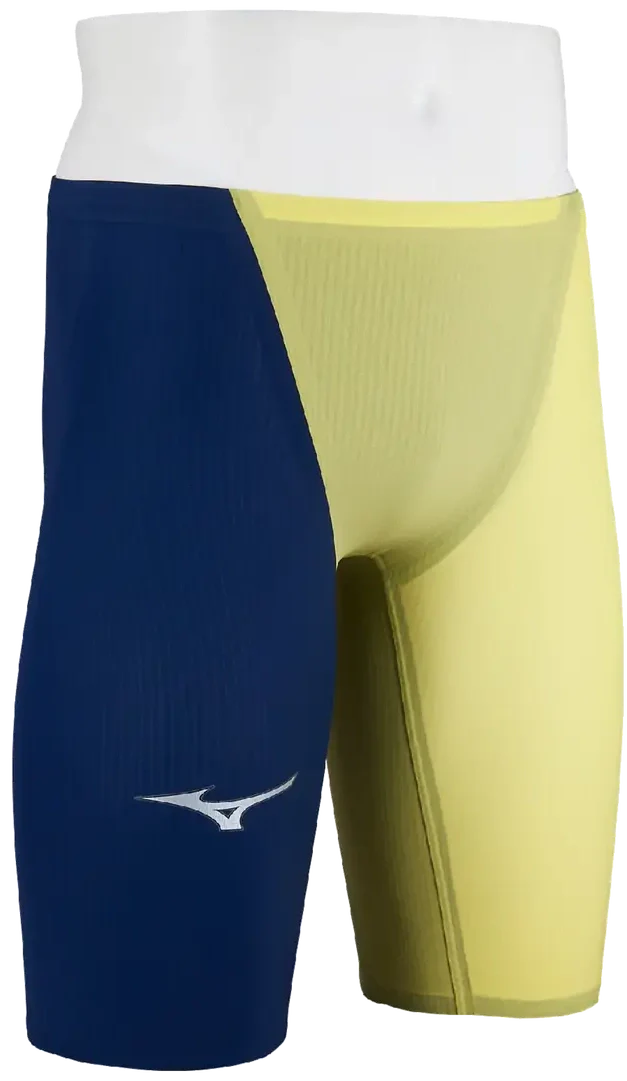 Mizuno 570101 Men’s Gx-sonic Royal Motion (mt) Technical Swimsuit - Lime Punch-navy - 22