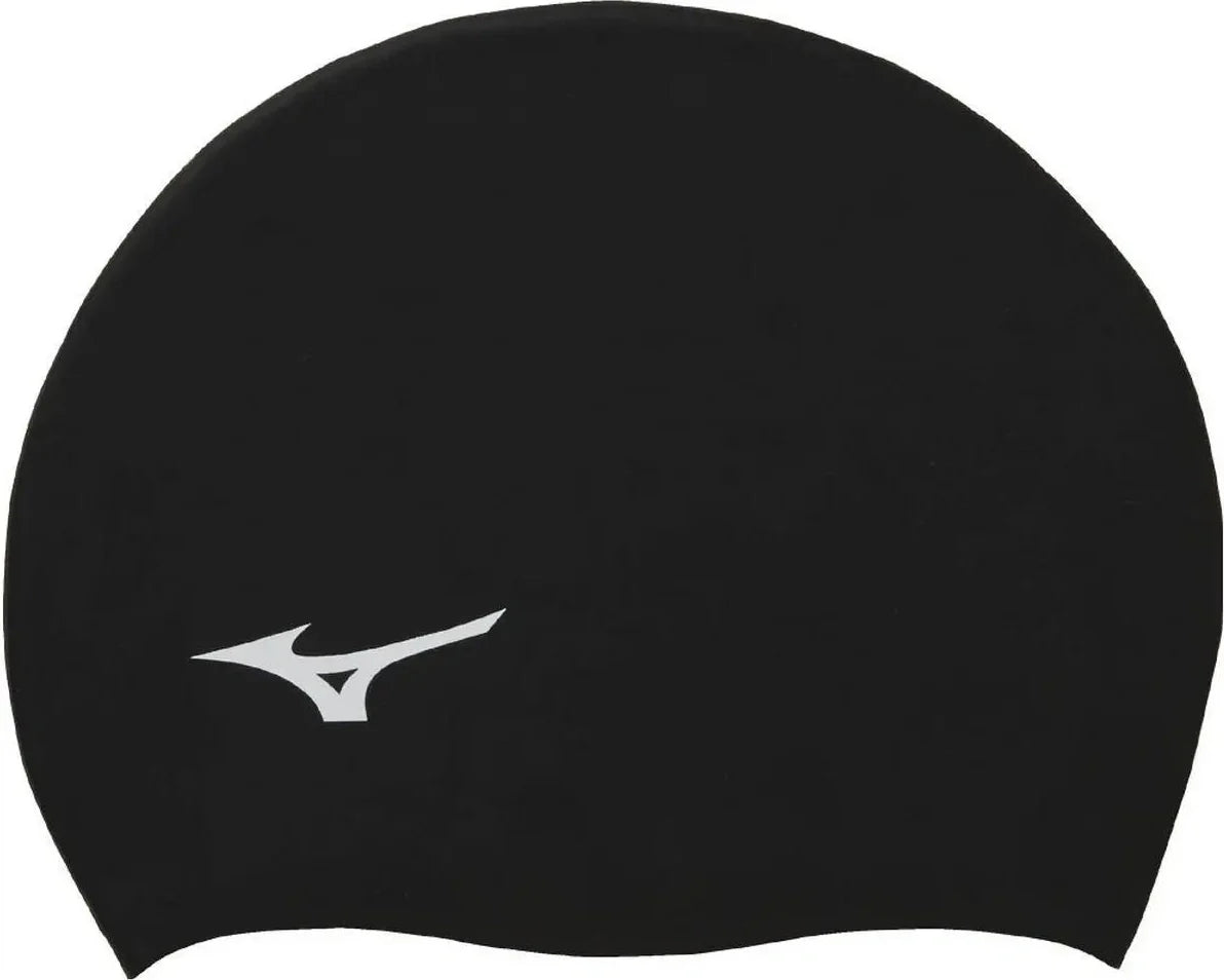 Mizuno 580001 Silicone Swim Cap - Black - one Size Fits Most