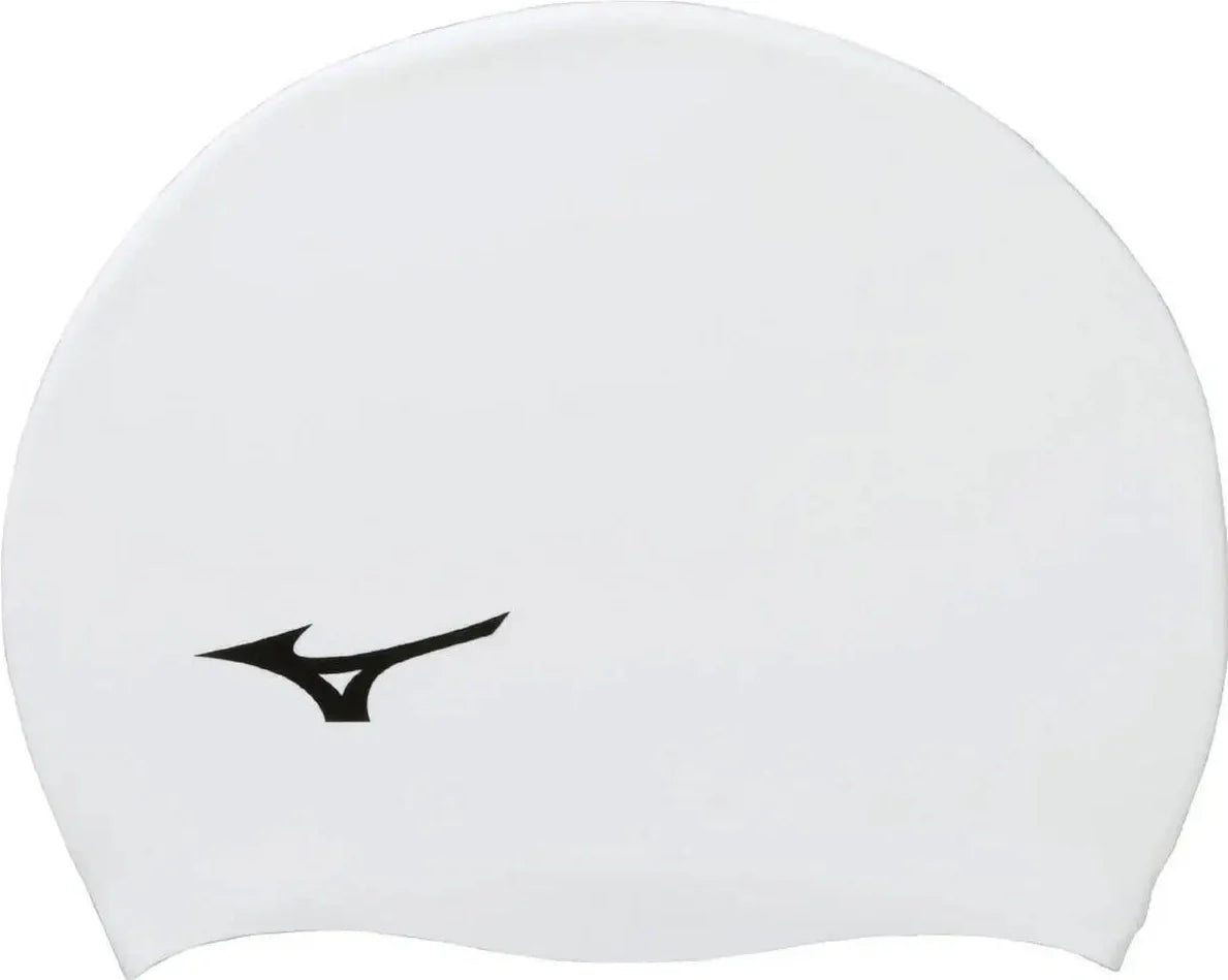 Mizuno 580001 Silicone Swim Cap - White - one Size Fits Most
