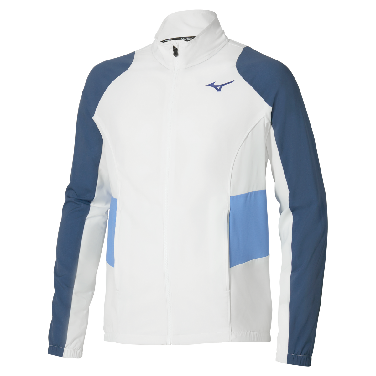 Mizuno 650001 Racquet Sports Men’s Shadow Jacket - White Estate Blue - Adult 2xl