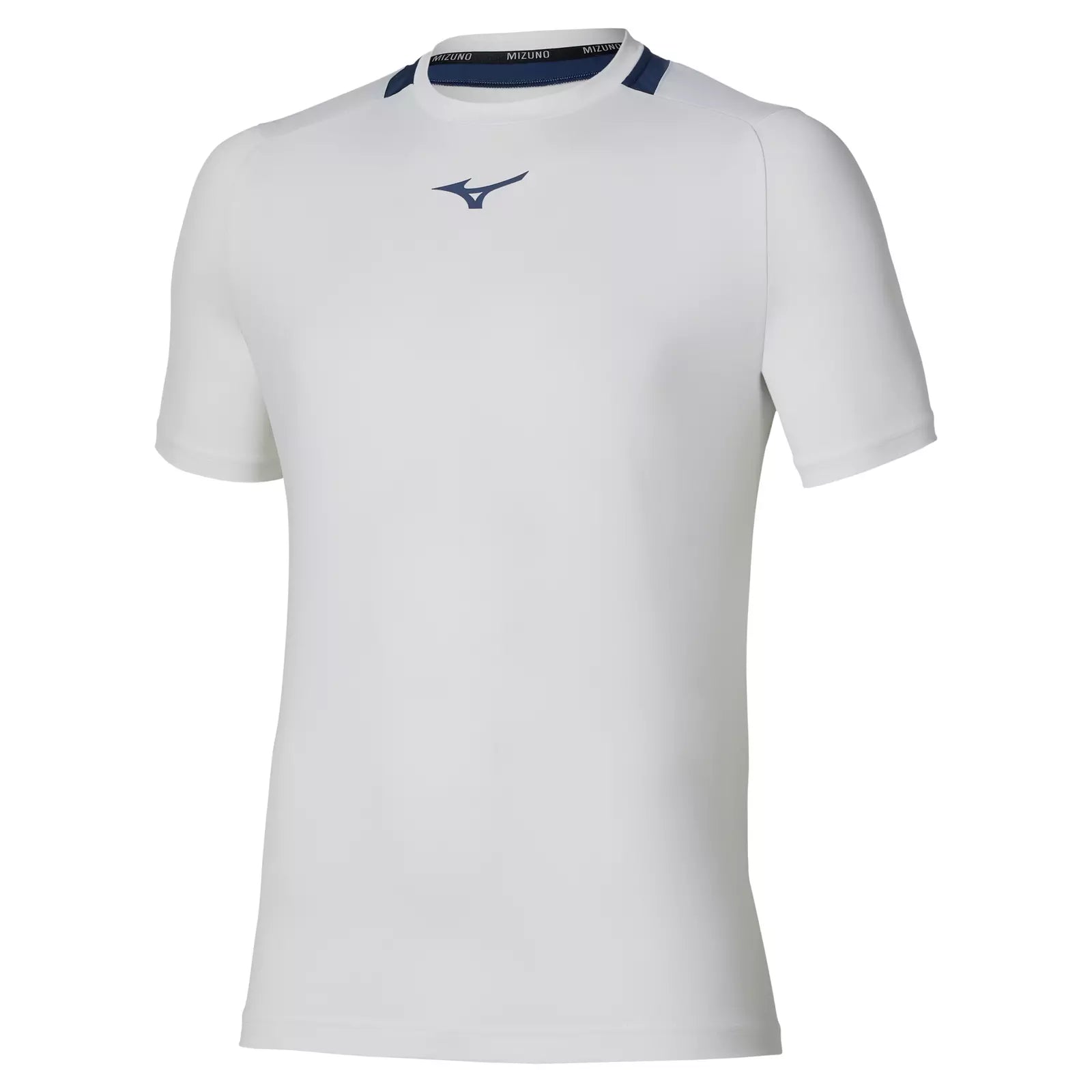 Mizuno 650003 Racquet Sports Men’s Tee - White Insignia Blue