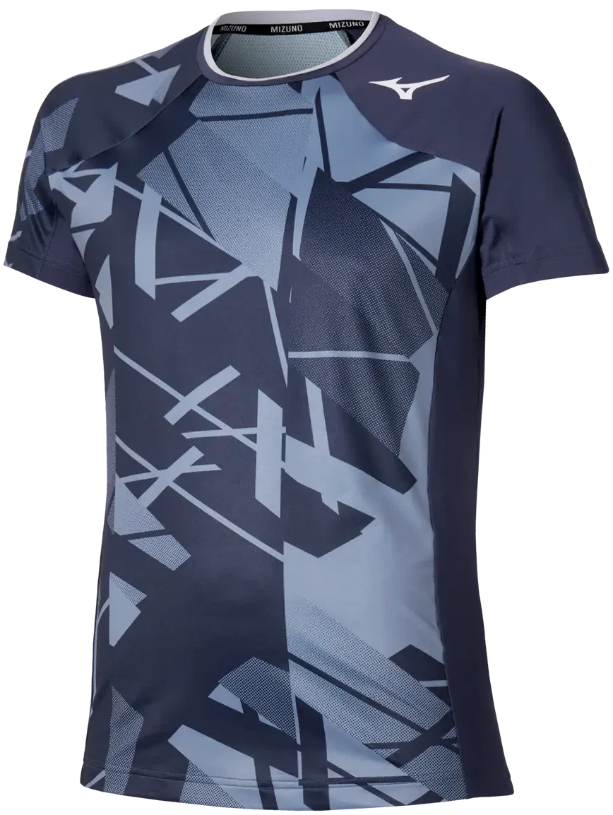 Mizuno 650005 Racquet Sports Men’s Shadow Graphic Tee - Odyssey Grey - Adult s