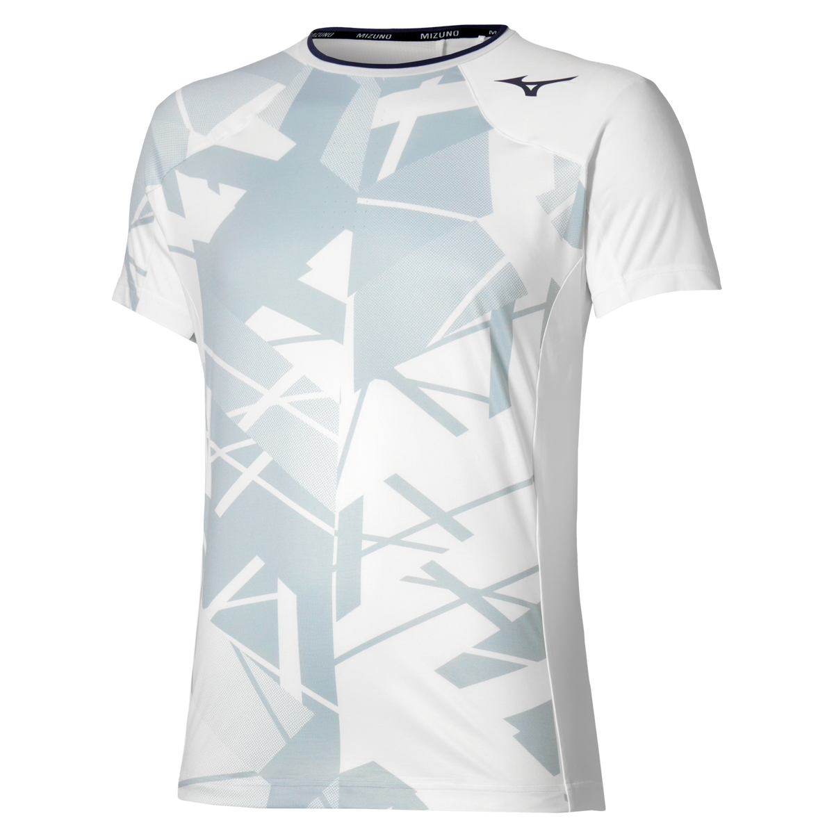 Mizuno 650005 Racquet Sports Men’s Shadow Graphic Tee - White Gray - Adult s