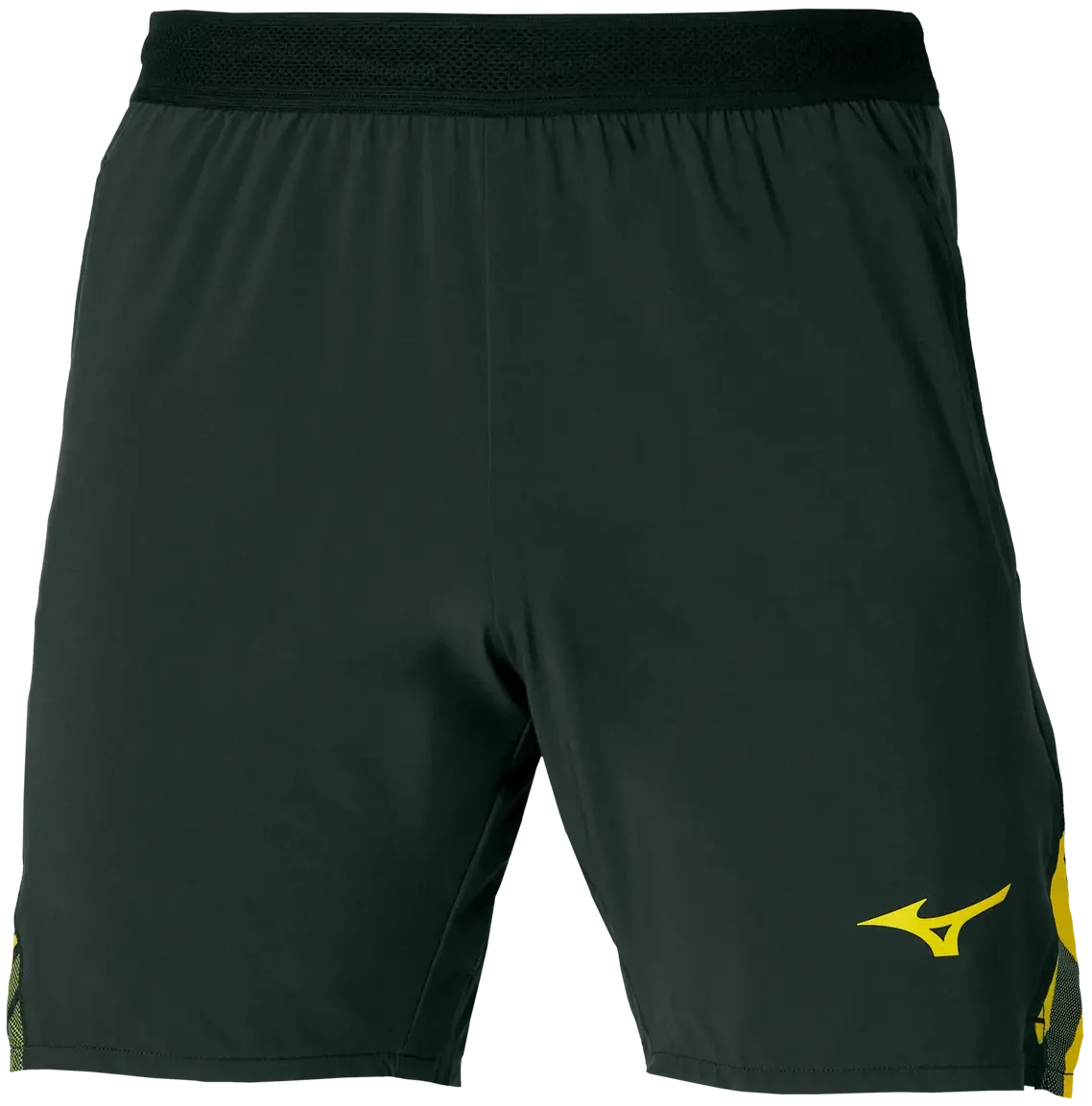 Mizuno 650009 Racquet Sports Men’s 8-inch Amplify Short - Black-vibrant Yellow - Adult s